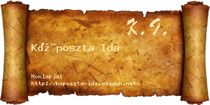 Káposzta Ida névjegykártya